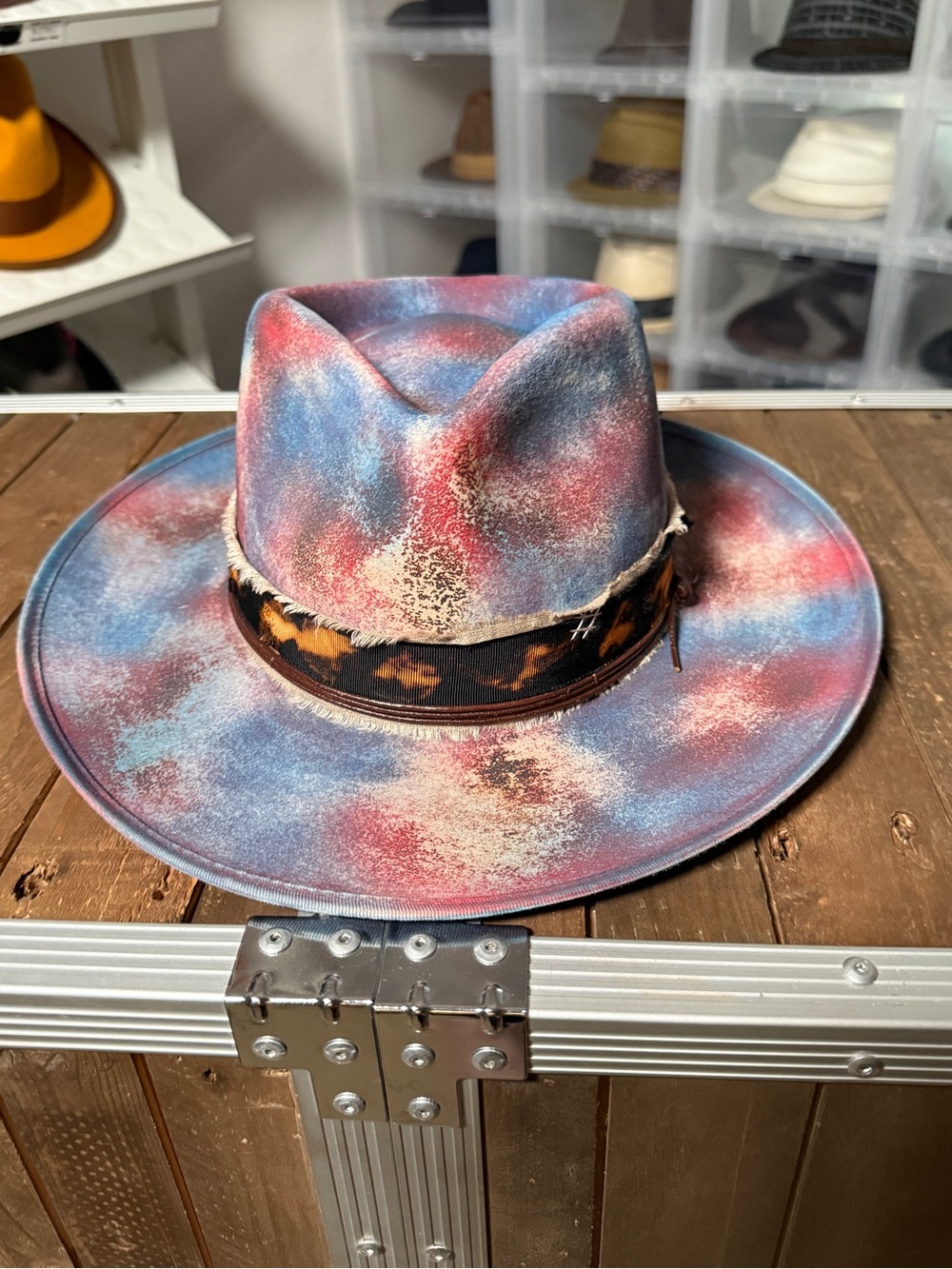 Ruediger Maverick Paint Sprayed Australian Wool Wide Brim Fedora M / 57cm